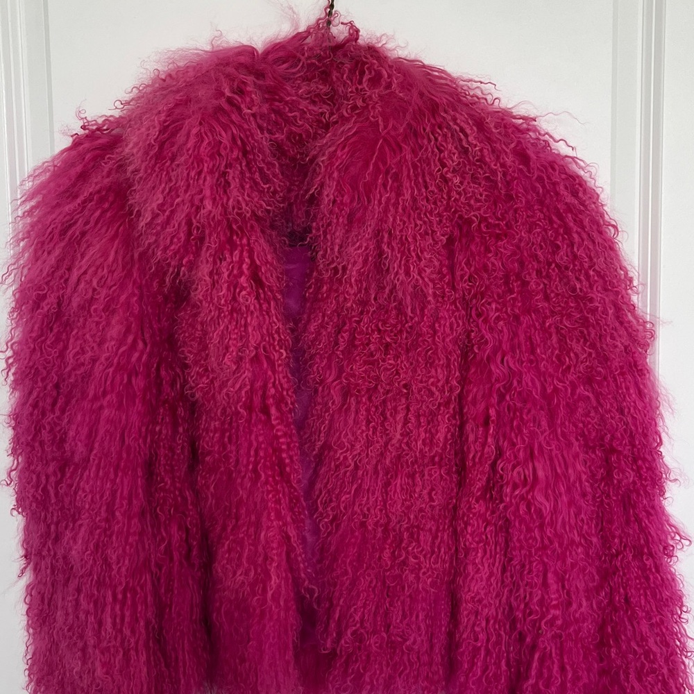 Just Cavalli Pink Fur Coat Size IT38 - Picture 2 of 7